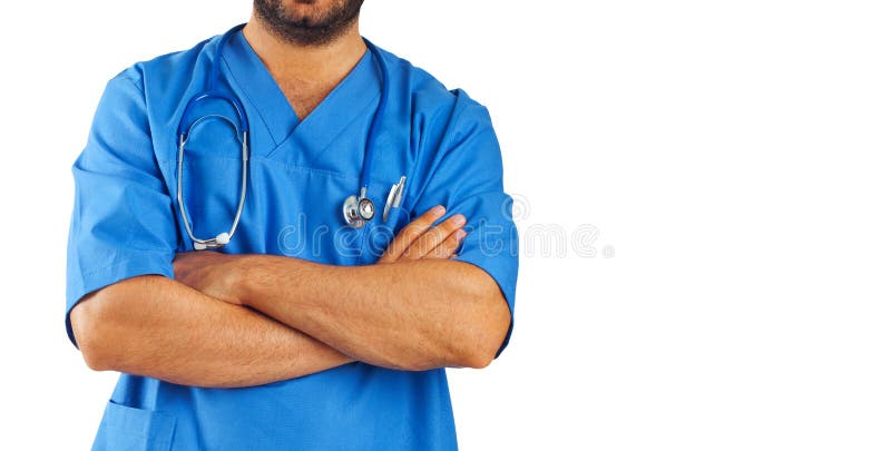 Assistenzarzt mit Stethoskop stockbild Assistenzarzt mit Stethoskop stockbild