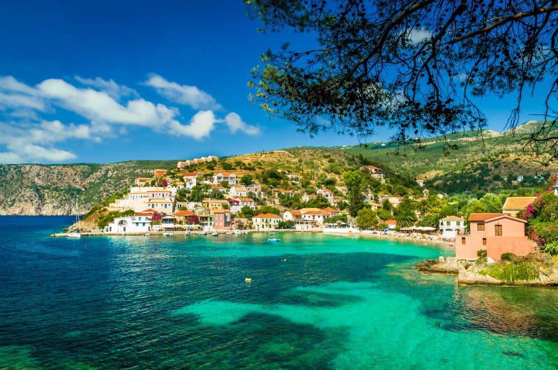 Asso sull'isola di Kefalonia in Grecia fotografia stock Asso sull'isola di Kefalonia in Grecia fotografia stock