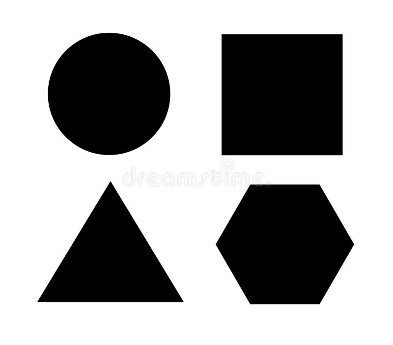 Assorted上色了正方形 三角 圈子和六角形在白色b 库存例证 插画包括有 Assorted上色了正方形 三角 圈子和六角形在白色b 库存例证 插画包括有