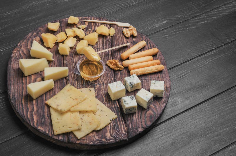 Assorted Assortment of Sliced Cheeses Different Varieties Stock Photo ...