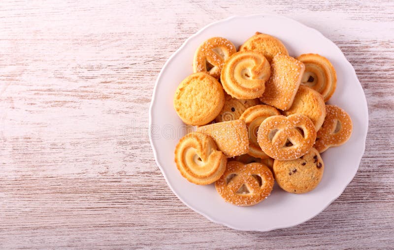 Assorted butter cookies stock photo. Image of breakfast 259099984