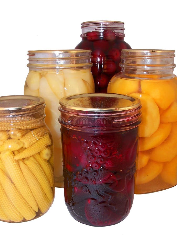 Assorted Canned Fruit Stock Image Image 86141