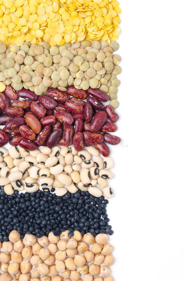 Assorted Cereals and Legumes in Form of a Circle Stock Image Image of