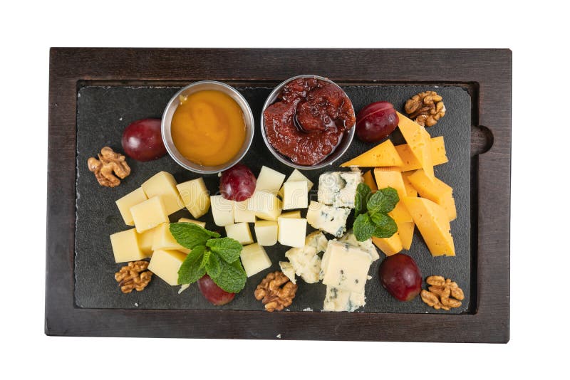Assorted cheese on a tray stock image. Image of vegetables 186394133