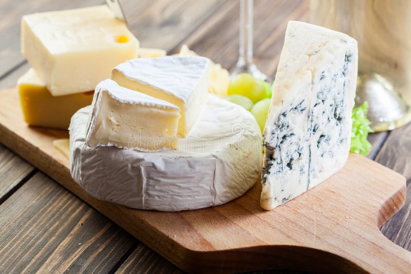 Assorted Cheeses Five Types of Cheese Goat Mutton Stock Image Image