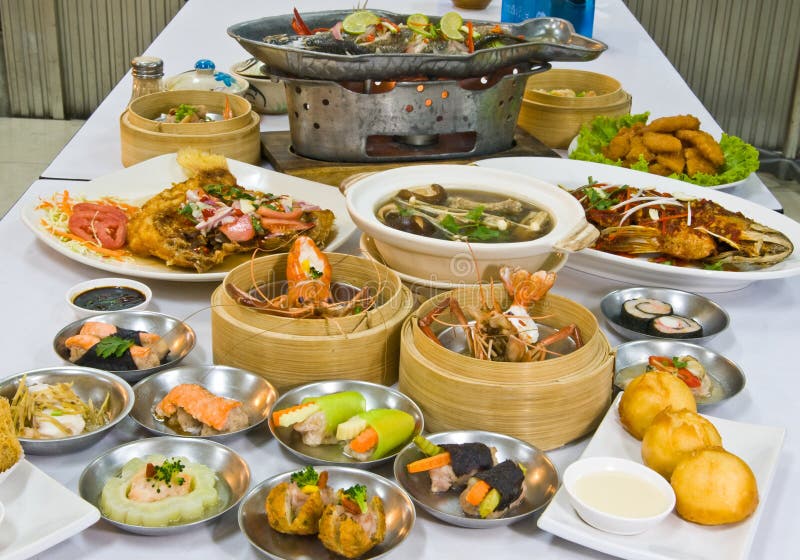 Assorted Dim Sum and food