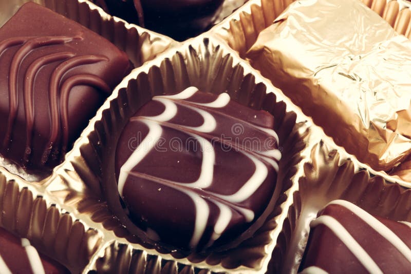 Assorted Fine Chocolates stock image. Image of caramel 36695329