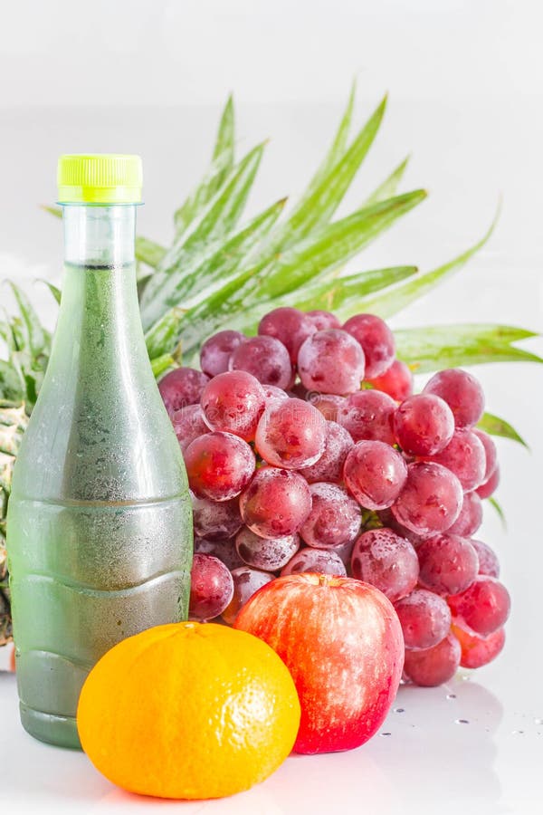 Fruit and juice bottles stock image. Image of concept 60722855