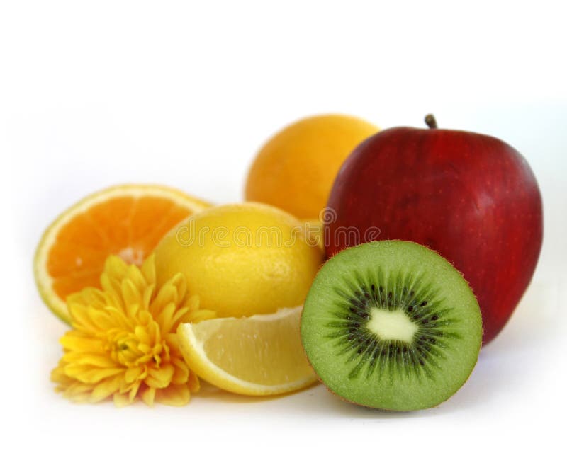 Assorted fresh fruits stock image