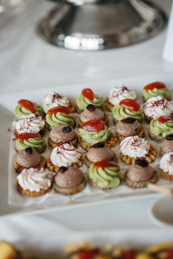 Gourmet appetizers at a buffet. royalty free stock photo