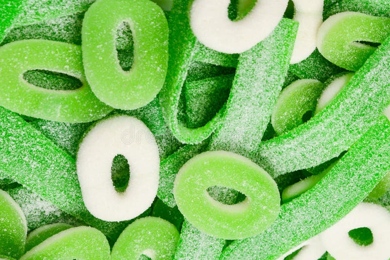 Green Gummy Candies Background Stock Photo - Image of colorful, dessert ...