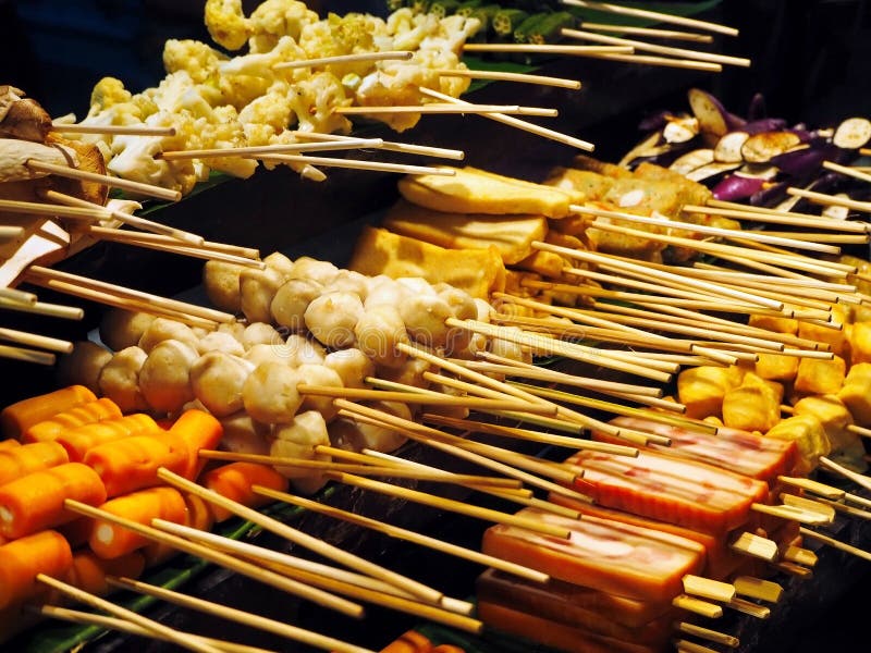 Assorted Grilled Barbecue Sticks Stock Image Image of charcoal, fast