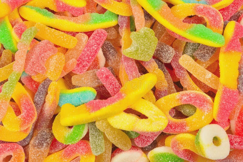 Assorted Gummy Candies. Top View. Jelly Sweets Stock Image Image of coke, jelly 241493393