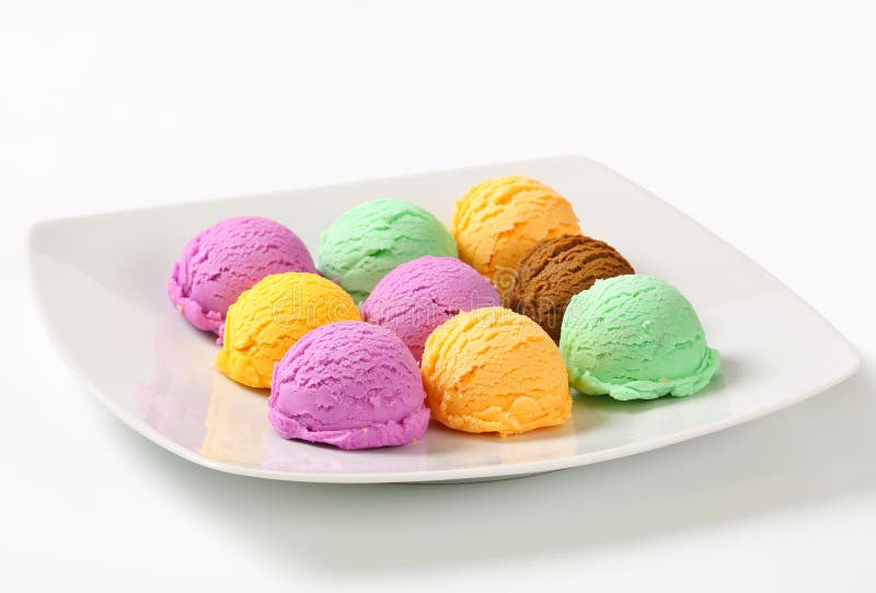 Scoops of mango sorbet stock image. Image of pineapple - 37367053