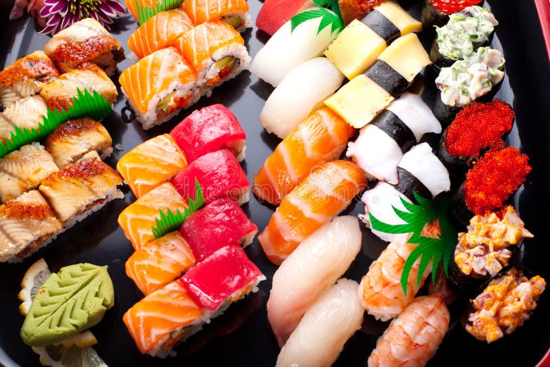 Assorted japanese sushi