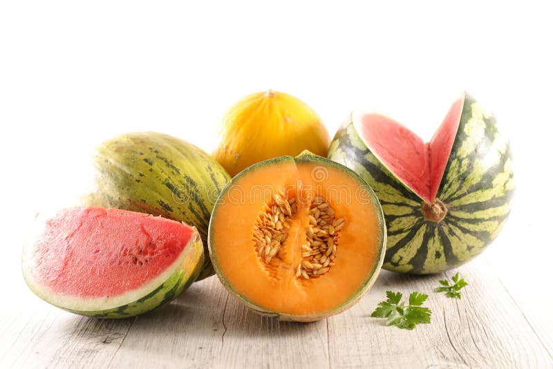 Melon and watermelon stock image. Image of assortment 186733351