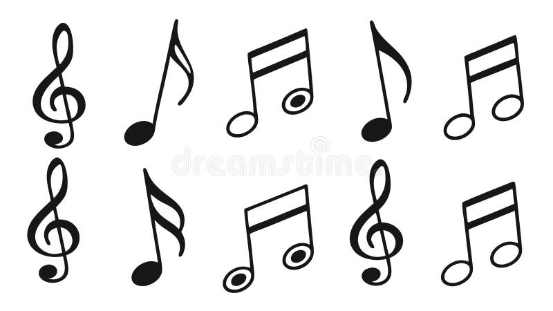 Assorted Musical Notes and Symbols, Harmony and Rhythm, vector design Generative AI vector illustration