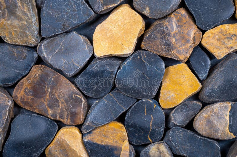 Assorted natural stone pebbles created with the help of generative ai tools assorted natural stone pebbles ilustração do vetor