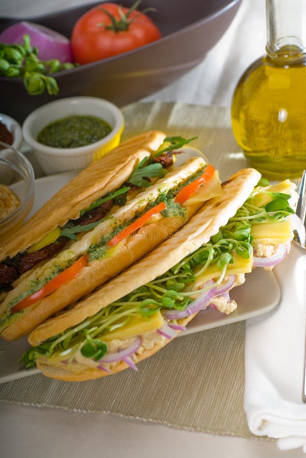 Assorted panini sandwich stock photo. Image of food, appetizer 13271584