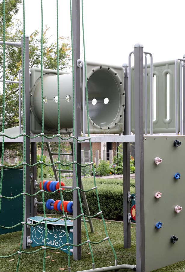 Assorted Play Equipment in Playground Stock Photo Image of design, nature 206518948