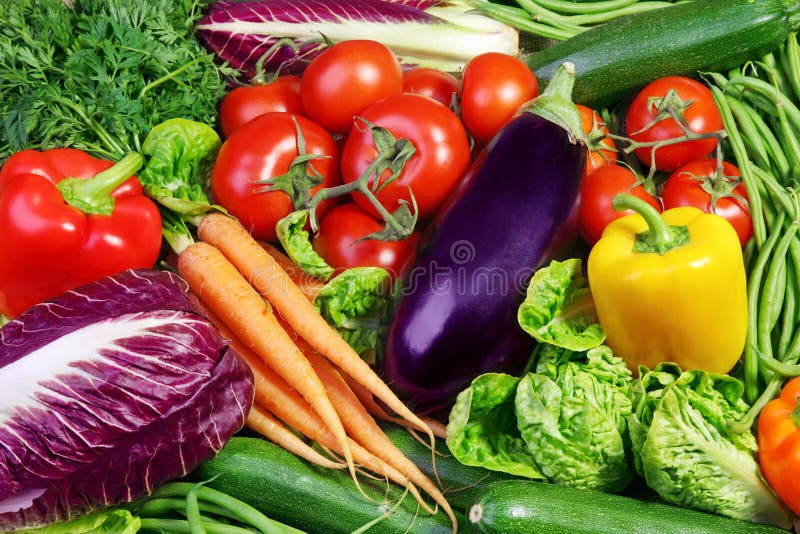 Assortiment van verse groenten