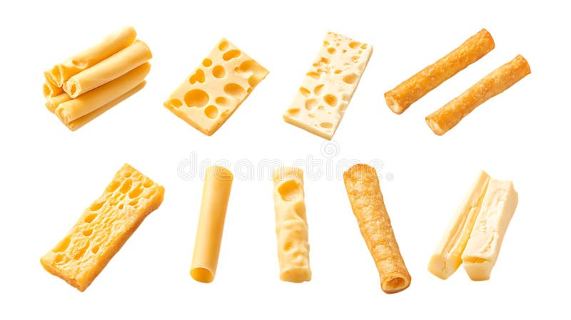 Assortimento di diversi tipi di formaggio su una superficie bianca illustrazione vettoriale