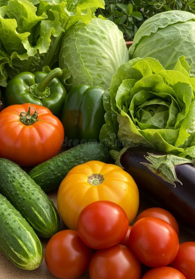 Assortimento di verdure da giardino fresche illustrazione vettoriale