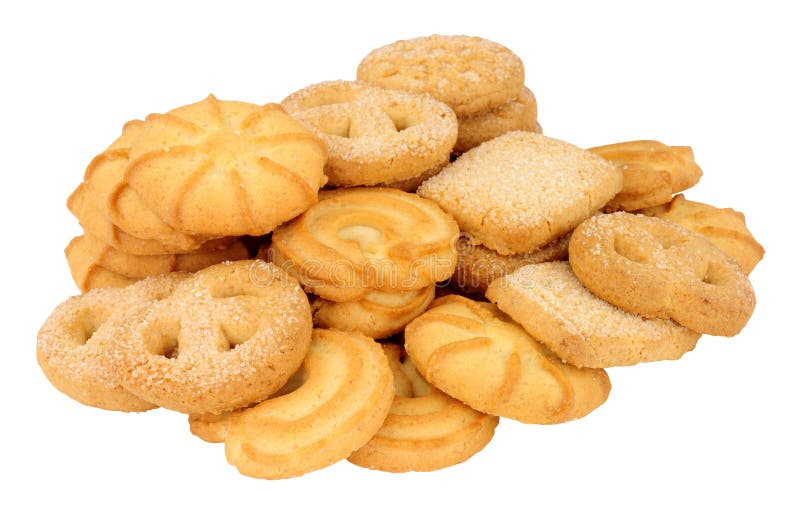 Group of Danish Butter Biscuits Stock Photo Image of mixture, crunchy