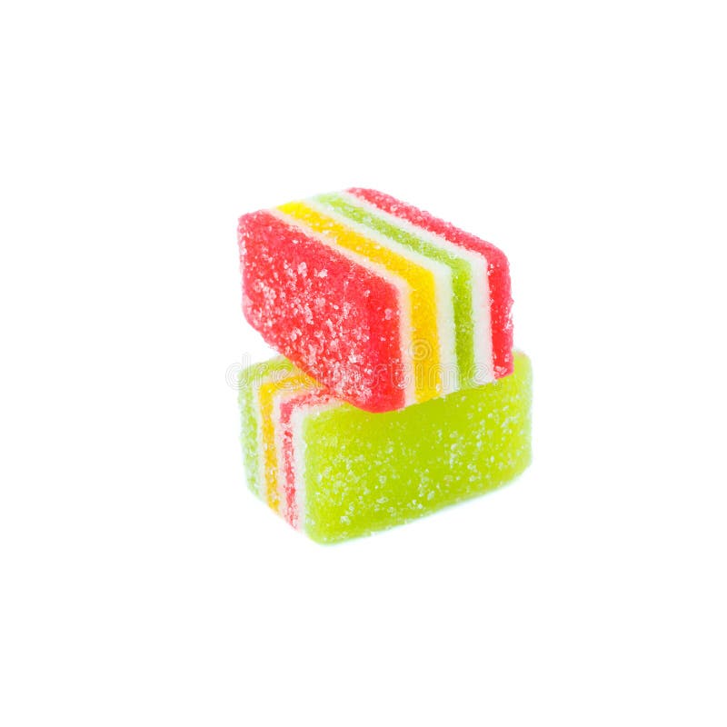 Assortment of Different Marmalades, Isolated on White Stock Image