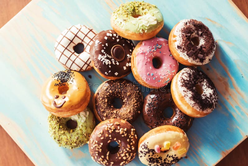 Assortment of donuts on a table