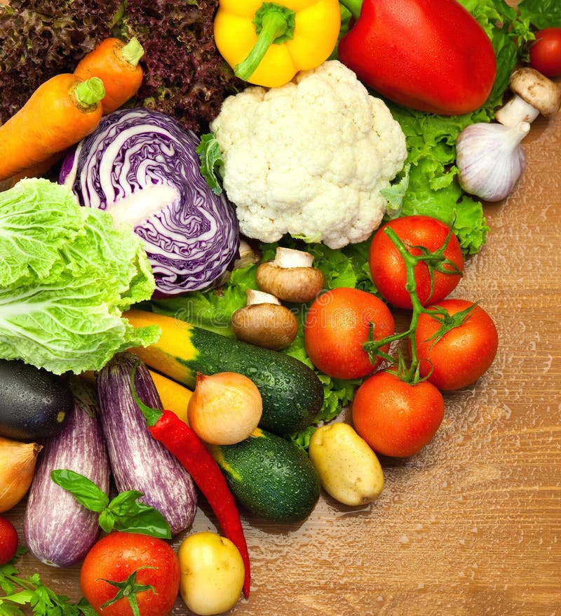 Assortment of fresh Organic Vegetables stock image Assortment of fresh Organic Vegetables stock image