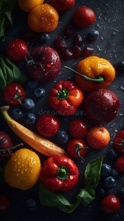 Assortment of healthy vegetables, beautiful product photography, healthy lifestyle nutrition and eating. Generative Ai royalty free illustration