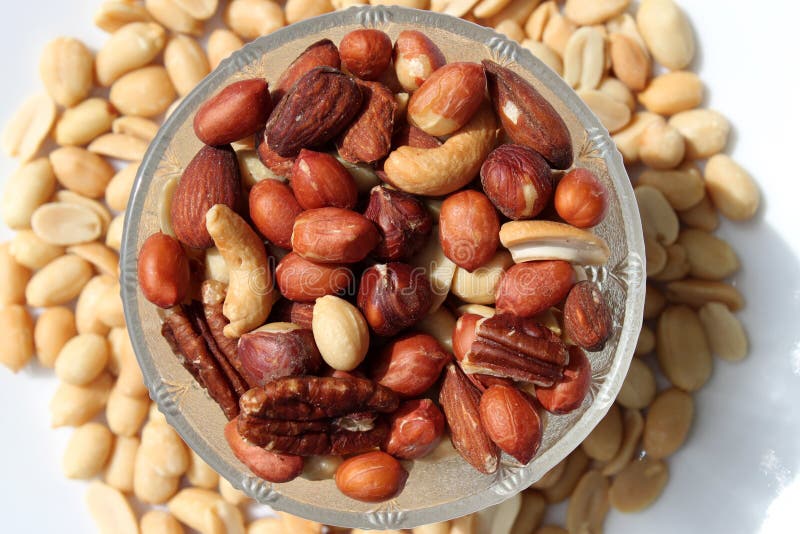Assortment of nuts royalty free stock photos