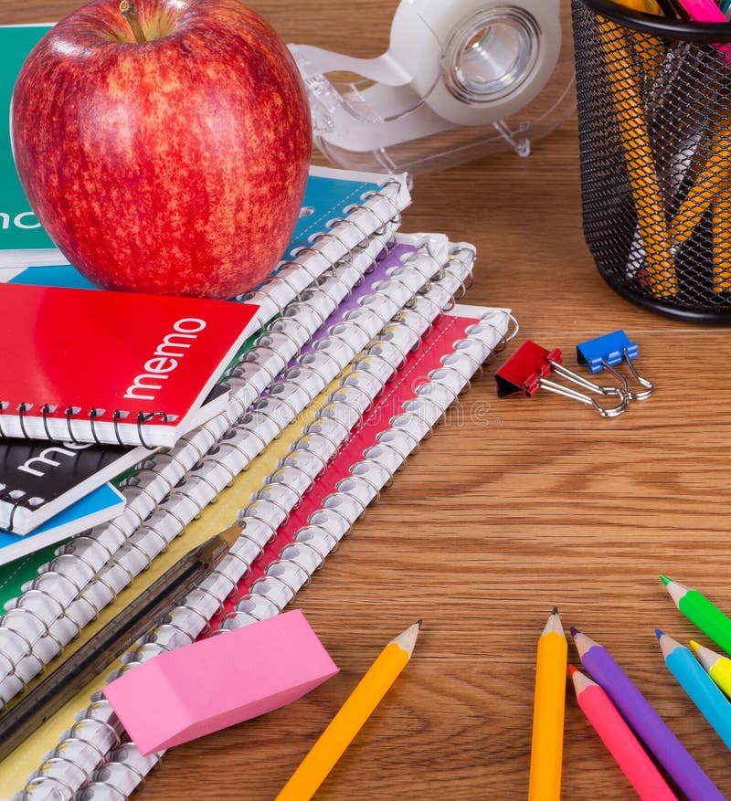 Assortment of School and Office Supplies Stock Photo Image of office