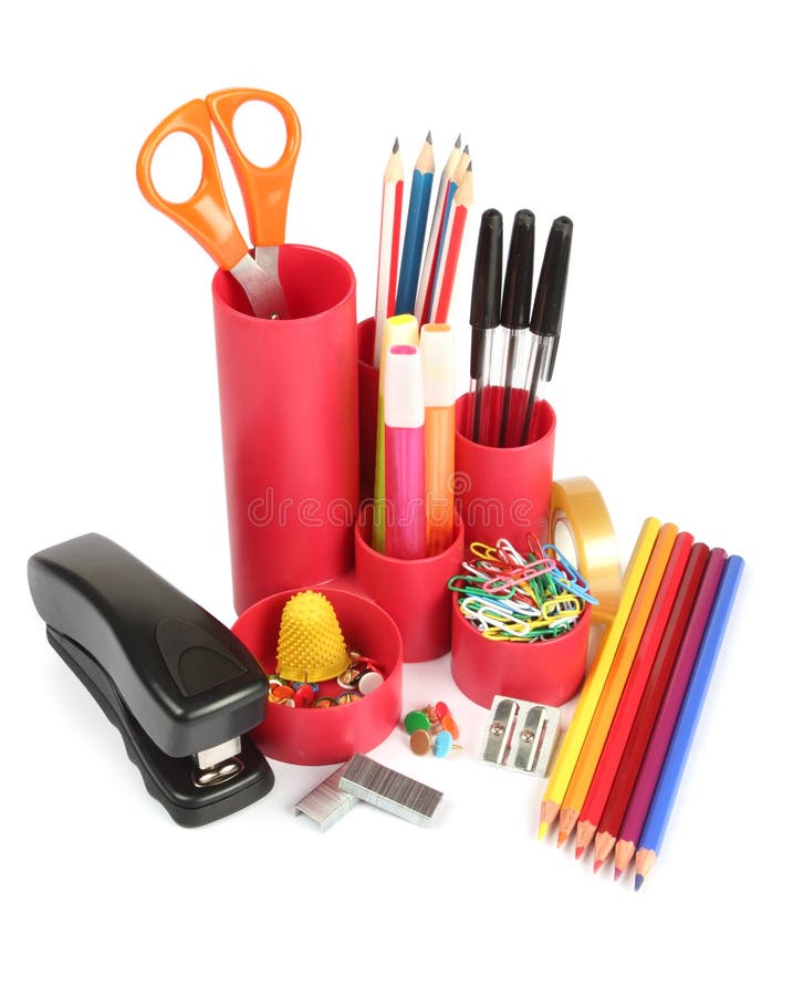 Assortment of stationery stock photo. Image of variety 20623710