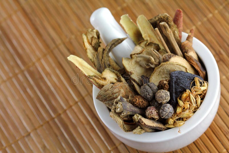 Assortment of Traditional Chinese Herbal Tea Stock Image Image of