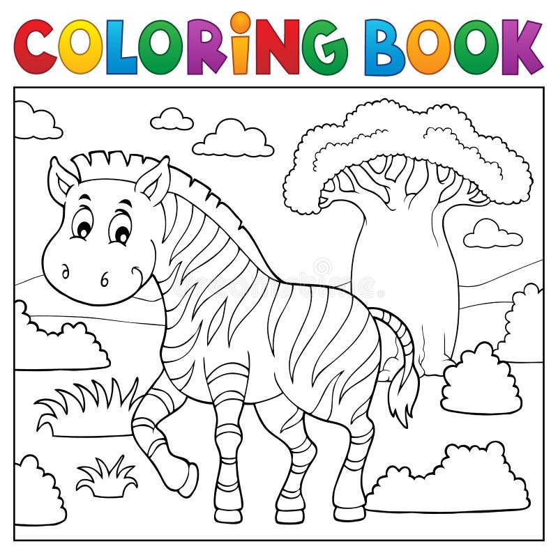 Assunto africano 4 da natureza do livro para colorir ilustração royalty free Assunto africano 4 da natureza do livro para colorir ilustração royalty free