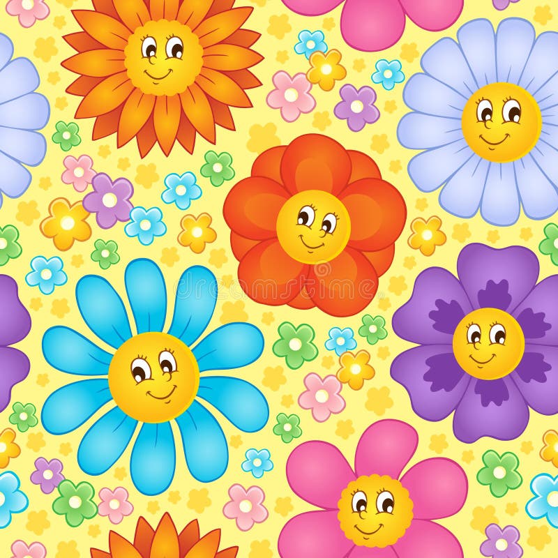 Tema floral de fundo contínuo ilustração do vetor