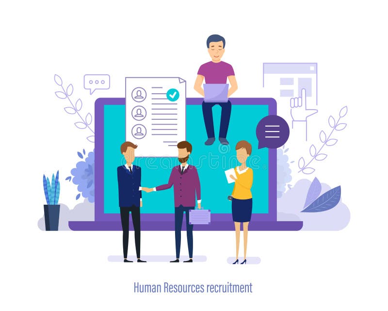 Assunzione della risorsa umana Personale di ricerca, selezione, riassunto di studio, lavoro di squadra illustrazione di stock Assunzione della risorsa umana Personale di ricerca, selezione, riassunto di studio, lavoro di squadra illustrazione di stock