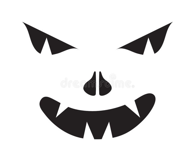 abóbora de rosto assustador de halloween ou fantasma 9330378 Vetor