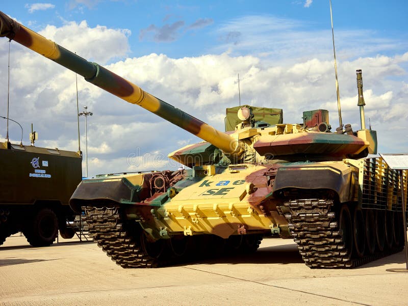 Astana, Kazakhstan - May 25, 2018: T-72KAE MBT upgrade package solution for Kazakhstan Armed Forces by Semey Engineering and Kazakhstan Aselsan EngineeringKAE at KADEX exhibition. Astana, Kazakhstan - May 25, 2018: T-72KAE MBT upgrade package solution for Kazakhstan Armed Forces by Semey Engineering and Kazakhstan Aselsan EngineeringKAE at KADEX exhibition