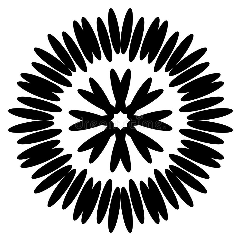 Aster negro simétrico Modelo circular Ilustración del vector stock de ilustración Aster negro simétrico Modelo circular Ilustración del vector stock de ilustración