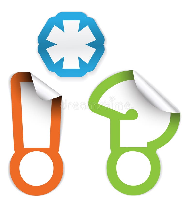 Asterisk, exclamation mark and question mark stock illustration