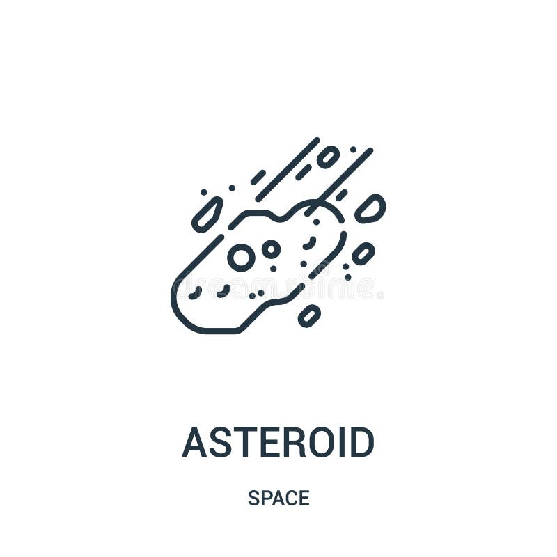 asteroid icon vector from space collection. Thin line asteroid outline icon vector illustration vector illustration asteroid icon vector from space collection. Thin line asteroid outline icon vector illustration vector illustration