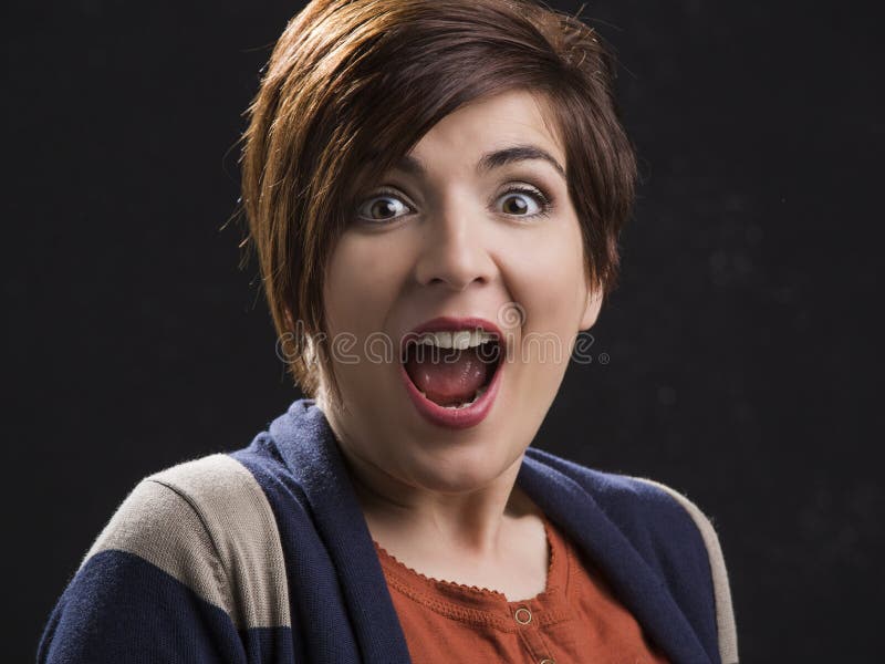 Astonished woman stock photo. Image of happiness, caucasian - 33117132