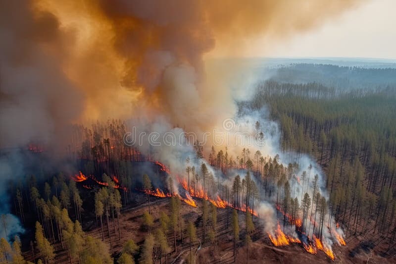 Astonishing Ecological Calamity Represented by an Extensive, Raging