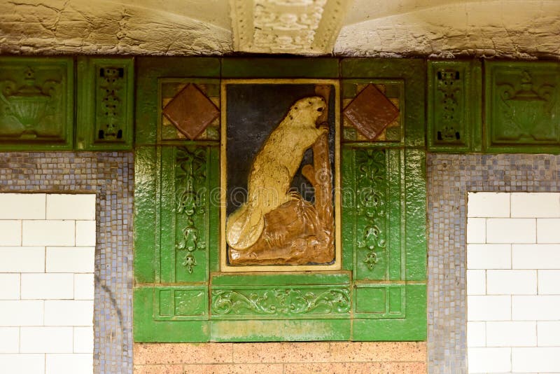 Astor Street Subway Station - New York City royaltyfria bilder Astor Street Subway Station - New York City royaltyfria bilder