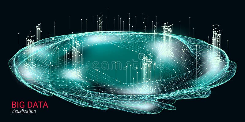 Astrazione futuristica Grande visualizzazione di dati illustrazione vettoriale Astrazione futuristica Grande visualizzazione di dati illustrazione vettoriale