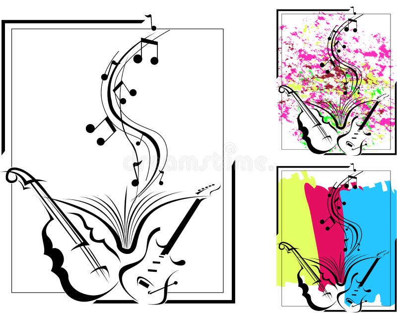 Astrazione musicale con l'aggiunta di parecchie sfumature illustrazione vettoriale Astrazione musicale con l'aggiunta di parecchie sfumature illustrazione vettoriale