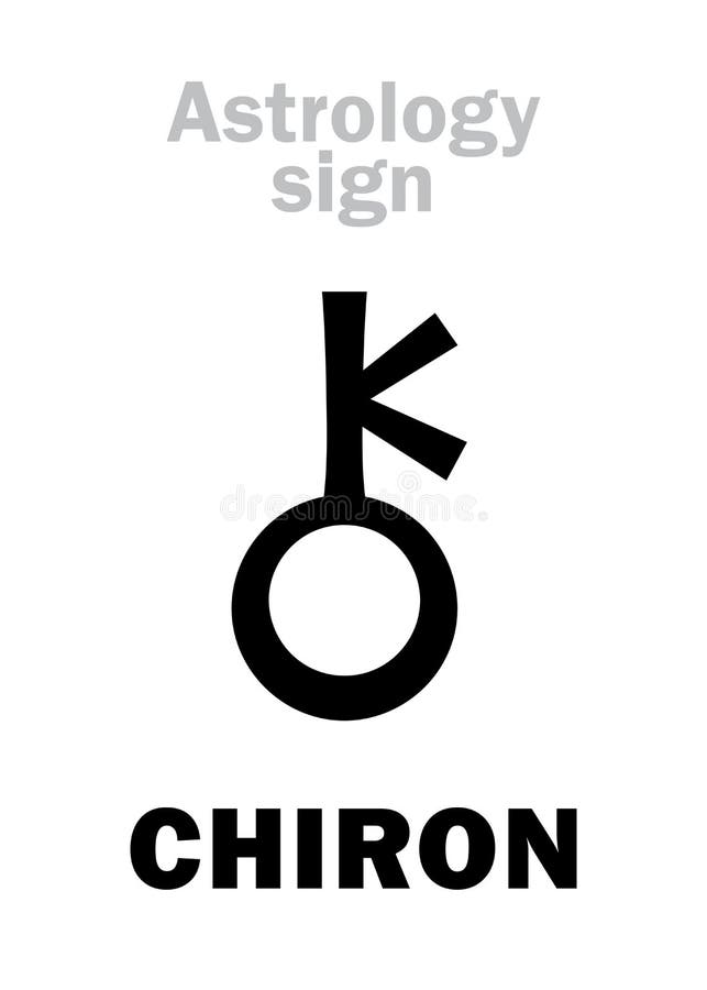 Astrologi: planetoid CHIRON stock illustrationer Astrologi: planetoid CHIRON stock illustrationer